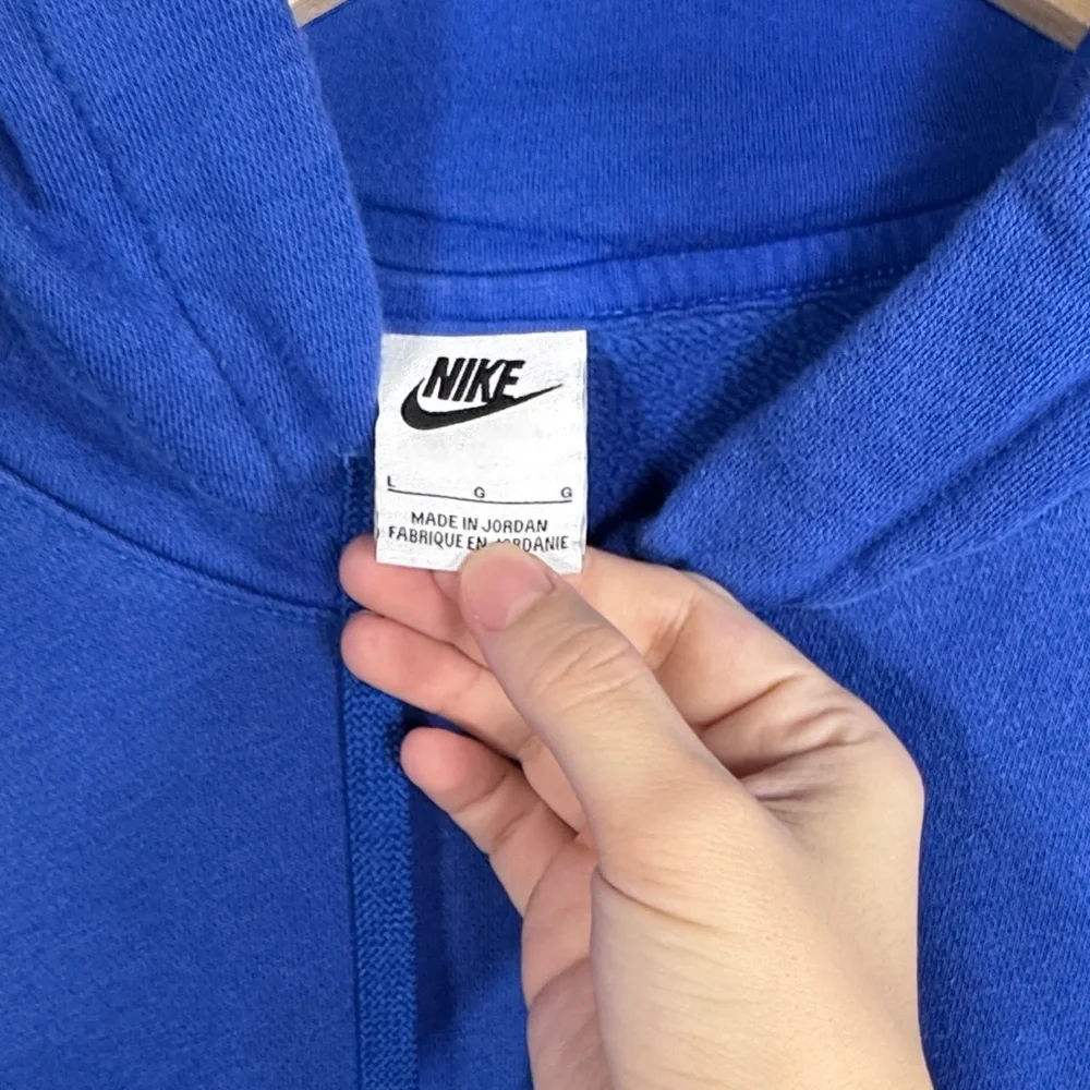 Nike Swoosh Hoodie Blue Size Large